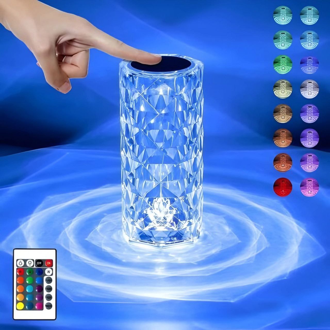 Diamond Rose Lamp